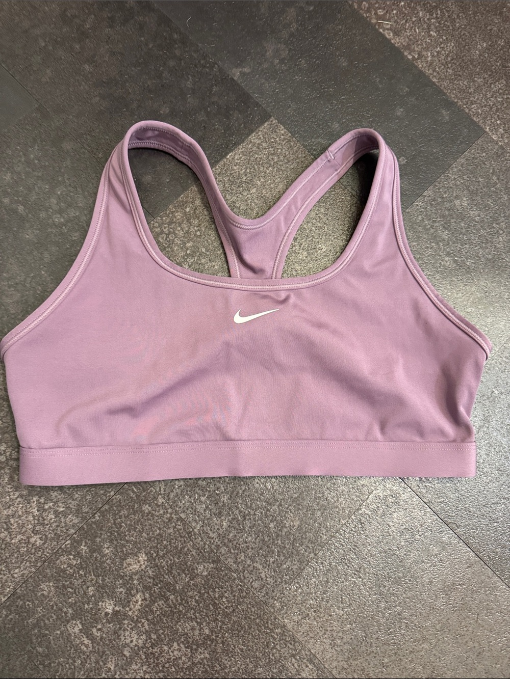 Nike Lavender Racerback Sports Bra with White Swoosh